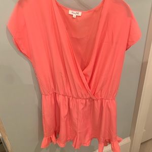 honey belle pink romper